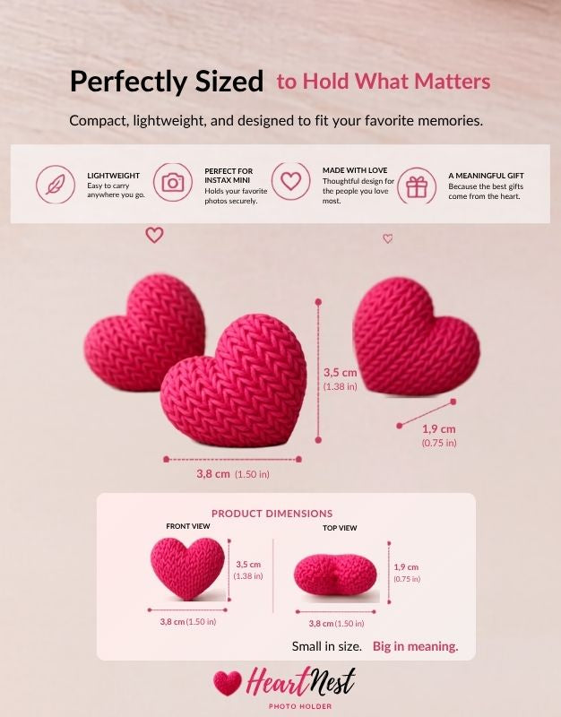 Heart Nest Photo Holder Set of 3