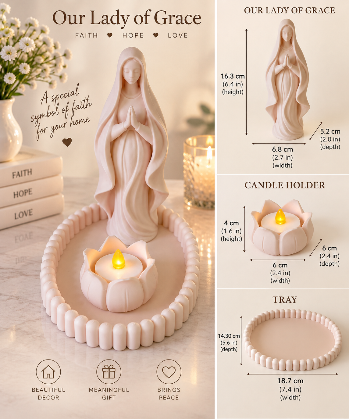 Our Lady of Grace Prayer Kit with LED Candle