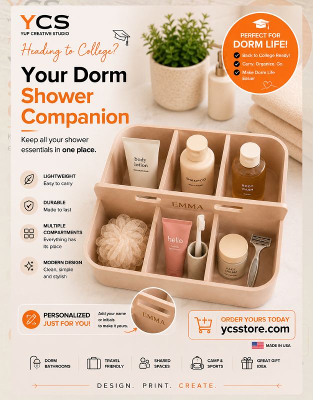 Personalized Shower Caddy