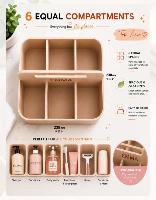 Personalized Shower Caddy