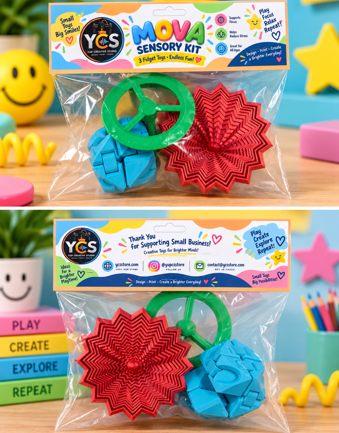 Mova Sensory Kit – Set of 3 Assorted Sensory Toys